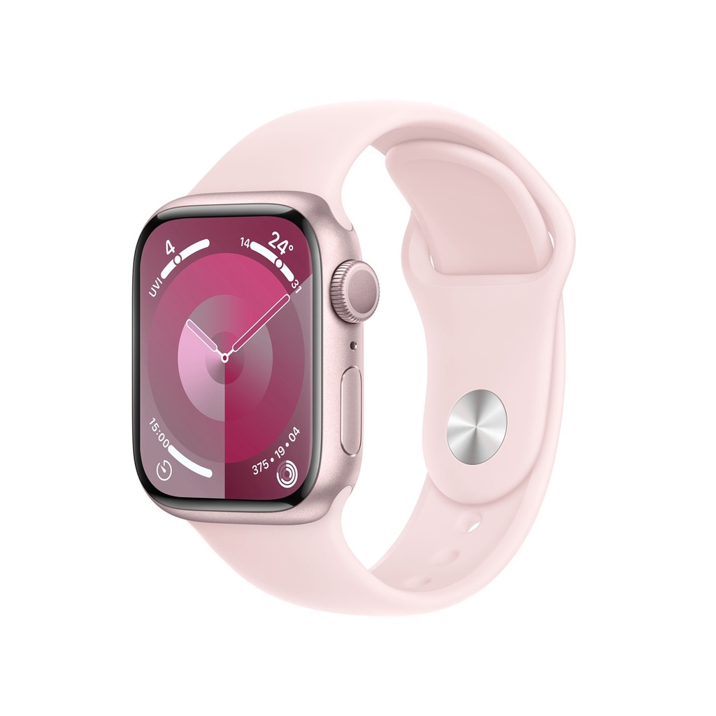 Apple Watch Series 9 Pink Aluminium Case with Light Pink Sport Band JumpPlus